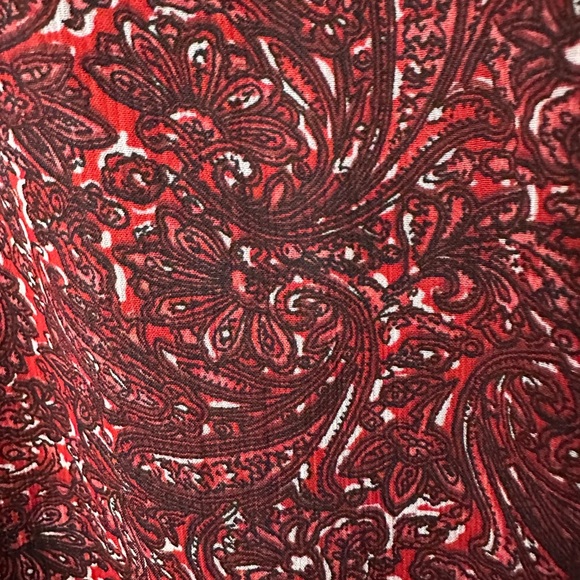 CONVERSE ONE STAR Red Paisley Racerback Midi Style Dress XL - Picture 6 of 7